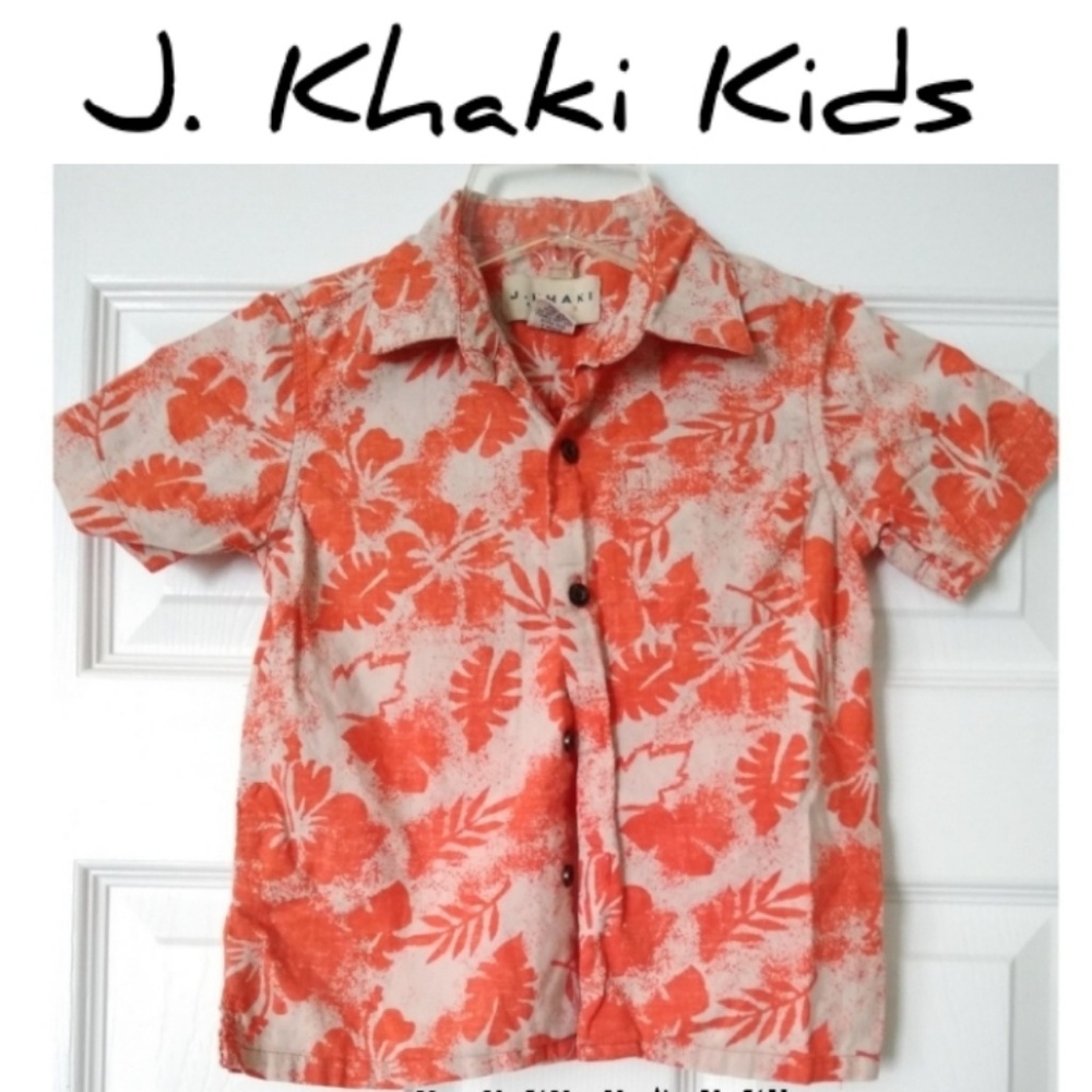 J.khaki kids boys orange size 4 button down